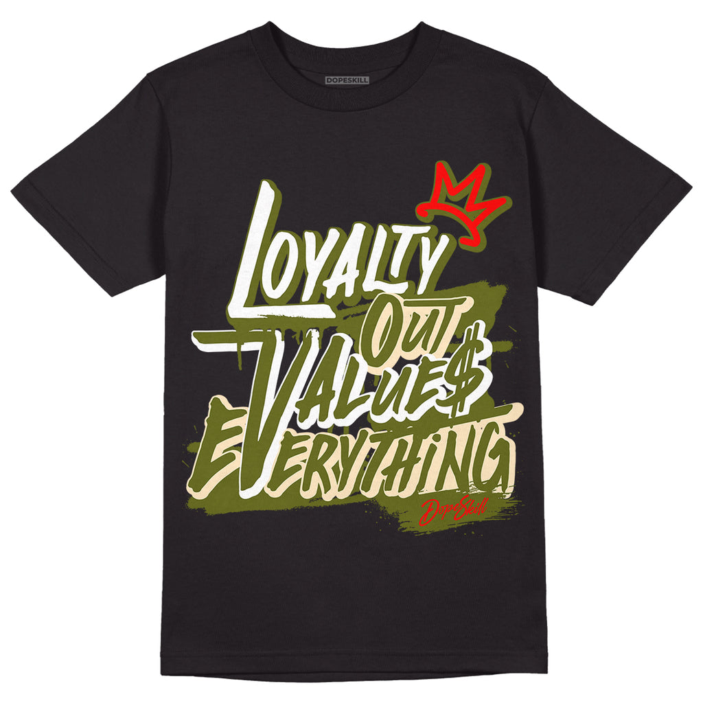 Travis Scott x Jordan 1 Low OG “Olive” DopeSkill T-Shirt LOVE Graphic Streetwear - Black