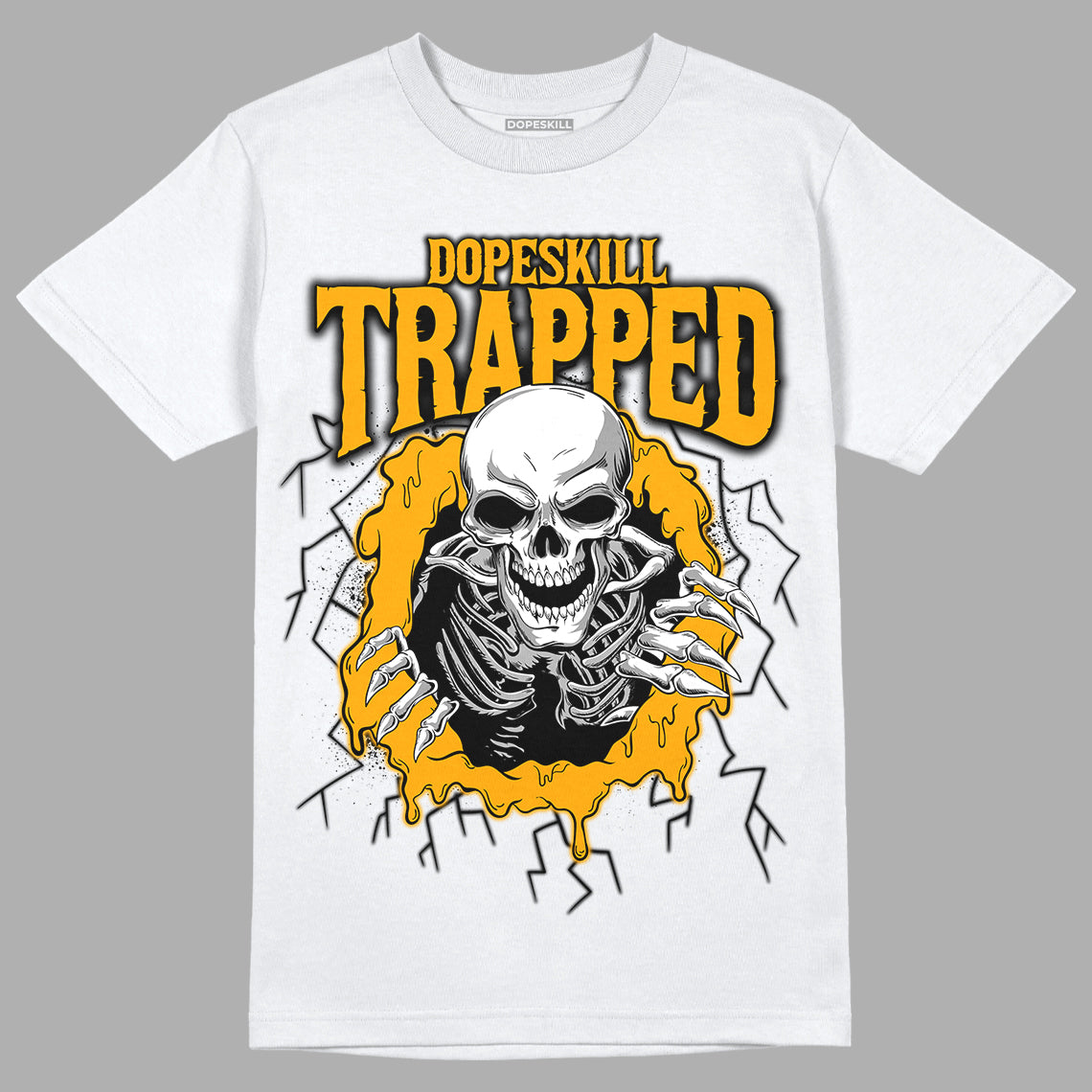 Black Taxi 12s DopeSkill T-Shirt Trapped Halloween Graphic - White 