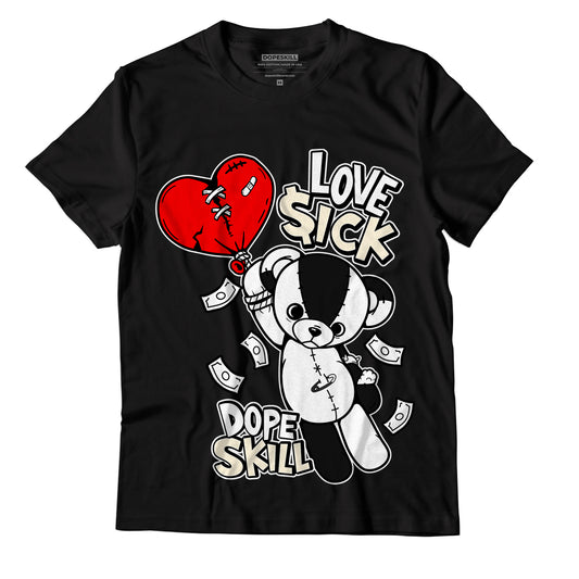 Jordan 11 Low 72-10 DopeSkill T-Shirt Love Sick Graphic - Black