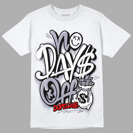 Jordan 13 Retro 'Black Flint' DopeSkill T-Shirt No Days Off Graphic Streetwear - White