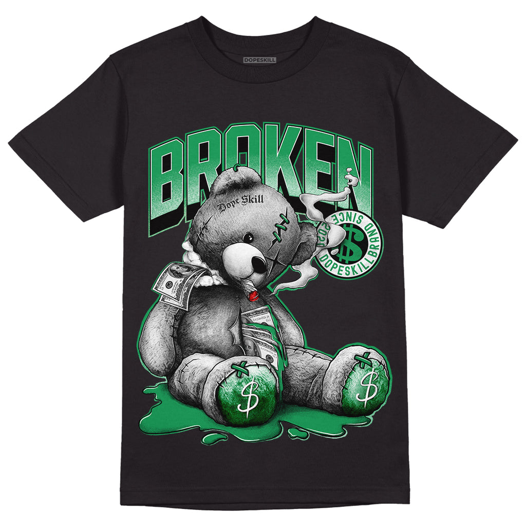 Jordan 6 Rings "Lucky Green" DopeSkill T-Shirt Sick Bear Graphic Streetwear - Black