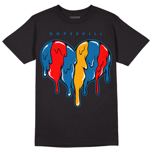 Messy Room 4s DopeSkill T-Shirt Slime Drip Heart Graphic - Black