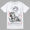 Fire Red 9s DopeSkill T-Shirt Show Me The Money Graphic - White 