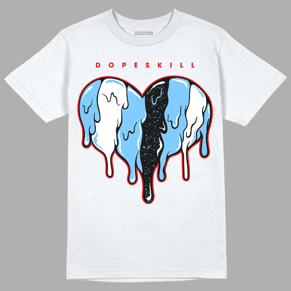 Travis Scott x Jordan 4 Retro 'Cactus Jack' DopeSkill T-Shirt Slime Drip Heart Graphic Streetwear - White 