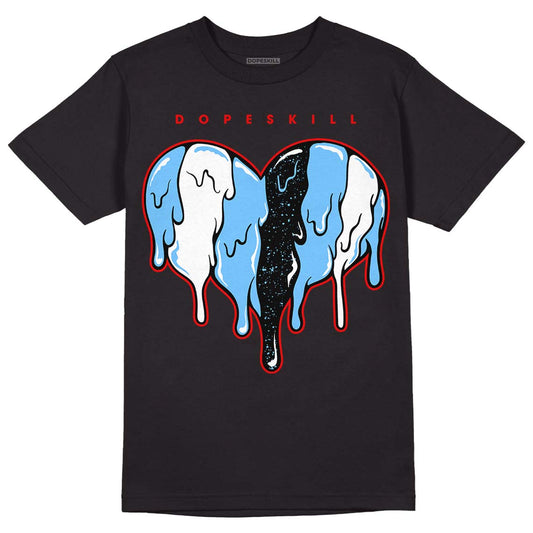 Travis Scott x Jordan 4 Retro 'Cactus Jack' DopeSkill T-Shirt Slime Drip Heart Graphic Streetwear - Black 