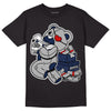 Midnight Navy 4s DopeSkill T-Shirt Bear Steals Sneaker Graphic - Black