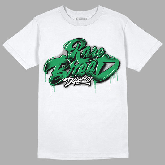 Jordan 1 Low Lucky Green DopeSkill T-Shirt Rare Breed Type Graphic Streetwear - White