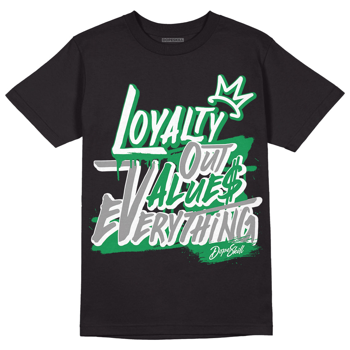 Jordan 3 WMNS “Lucky Green” DopeSkill T-Shirt LOVE Graphic Streetwear - Black