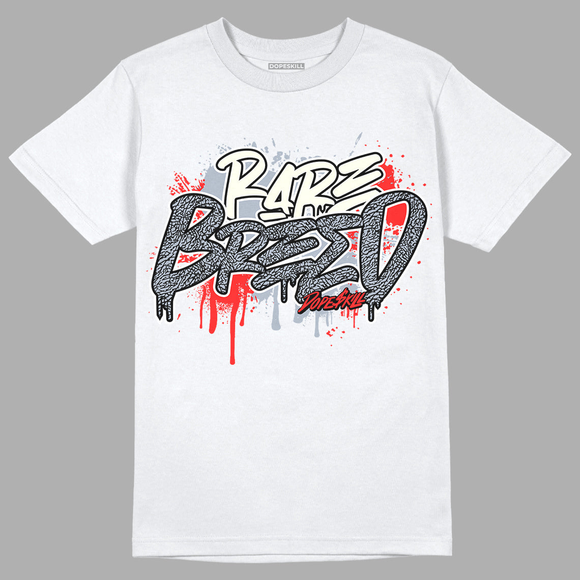 Jordan 3 Retro White Cement Reimagined DopeSkill T-Shirt Rare Breed Graphic Streetwear - White