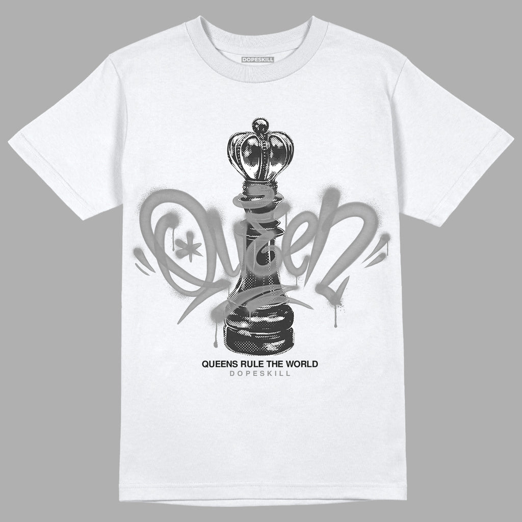 Jordan 1 High OG WMNS Twist 2.0 DopeSkill T-Shirt Queen Chess Graphic Streetwear - White