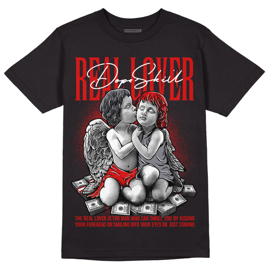 Gym Red 9s DopeSkill T-Shirt Real Lover Graphic - Black
