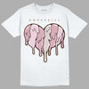 Dunk Low Teddy Bear Pink DopeSkill T-Shirt Slime Drip Heart Graphic - White 