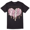 Dunk Low Teddy Bear Pink DopeSkill T-Shirt Slime Drip Heart Graphic - Black 