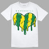 Dunk Low Reverse Brazil DopeSkill T-Shirt Slime Drip Heart Graphic - White