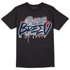 Midnight Navy 4s DopeSkill T-Shirt Rare Breed Graphic - Black