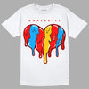 Fruity Pebbles Dunks DopeSkill T-Shirt Slime Drip Heart Graphic - White