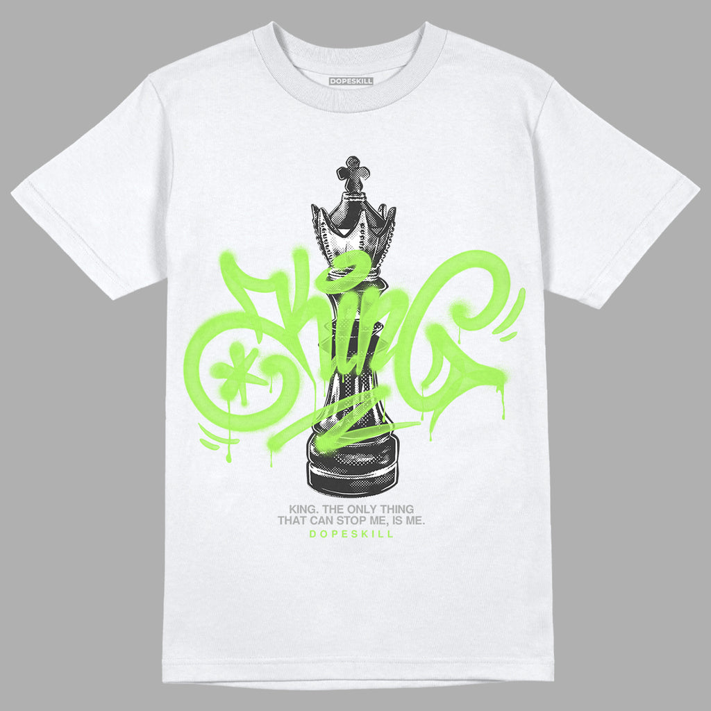 Jordan 5 "Green Bean" DopeSkill T-Shirt King Chess Graphic Streetwear - White