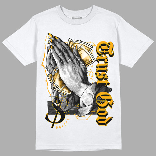 Black Taxi 12s DopeSkill T-Shirt Trust God Graphic - White 