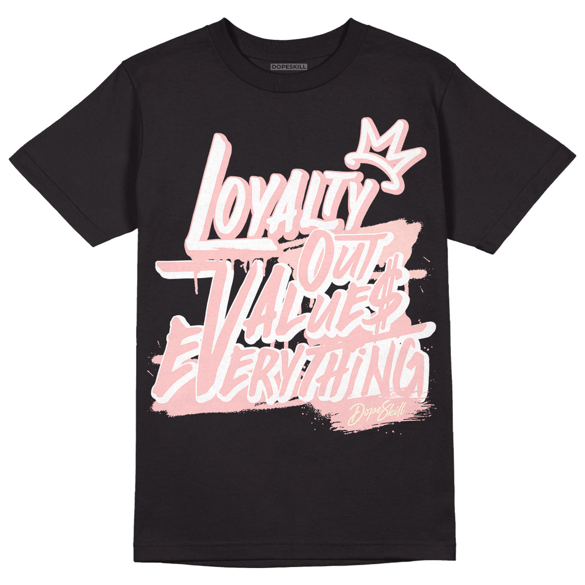 Jordan 1 High OG WMNS Washed Pink DopeSkill T-Shirt LOVE Graphic Streetwear - Black