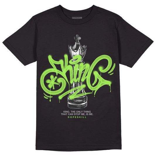 Jordan 5 "Green Bean" DopeSkill T-Shirt King Chess Graphic Streetwear - Black