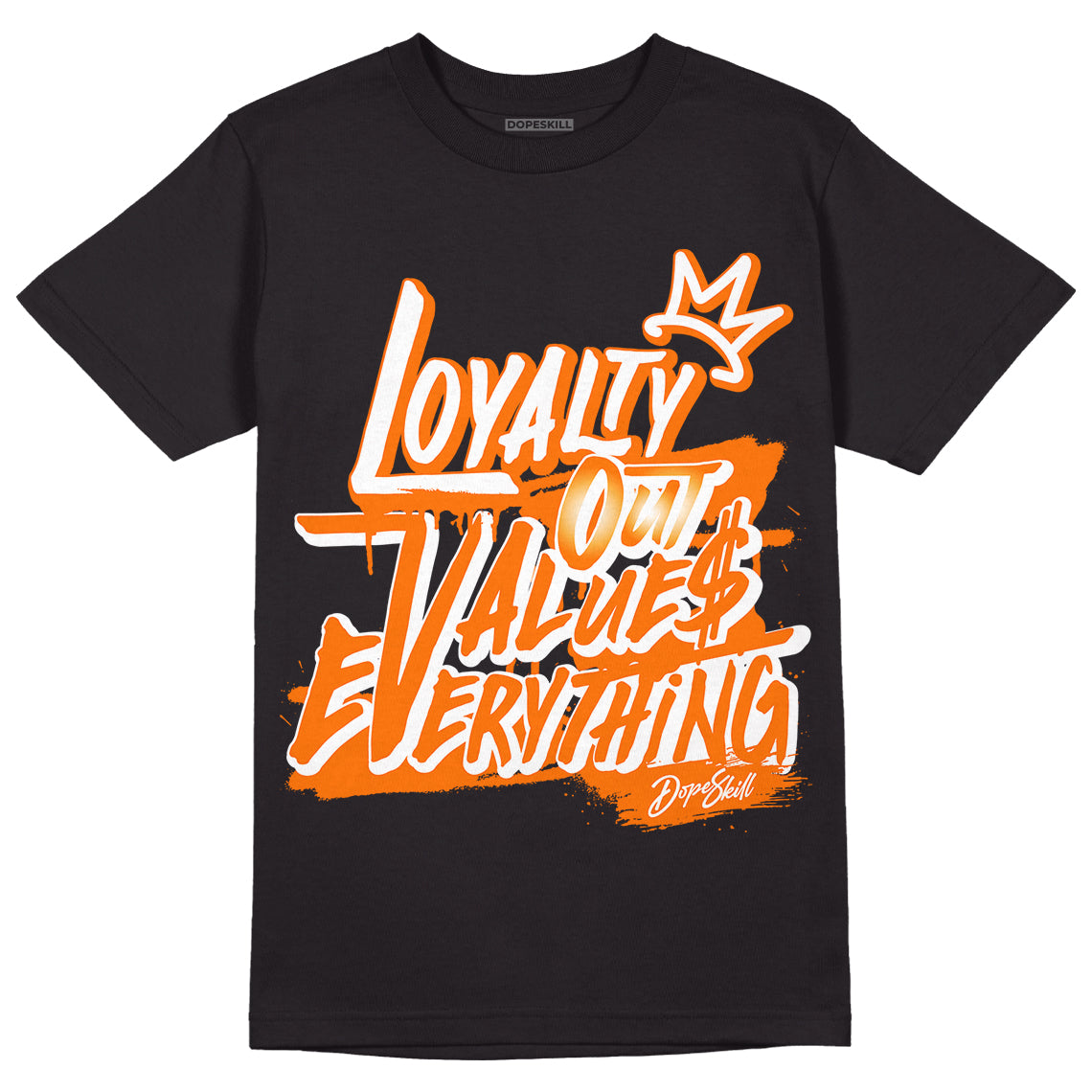 Wmns Dunk Low 'Magma Orange DopeSkill T-Shirt LOVE Graphic Streetwear - Black