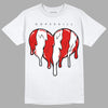 Gym Red 9s DopeSkill T-Shirt Slime Drip Heart Graphic - White 