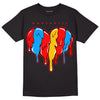 Fruity Pebbles Dunks DopeSkill T-Shirt Slime Drip Heart Graphic - Black