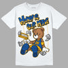 Dunk Blue Jay and University Gold DopeSkill T-Shirt Money Is Our Motive Bear Graphic Streetwear - White