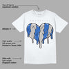 True Blue 1s DopeSkill T-Shirt Slime Drip Heart Graphic