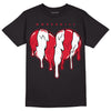 Lost & Found 1s DopeSkill T-Shirt Slime Drip Heart Graphic - Black