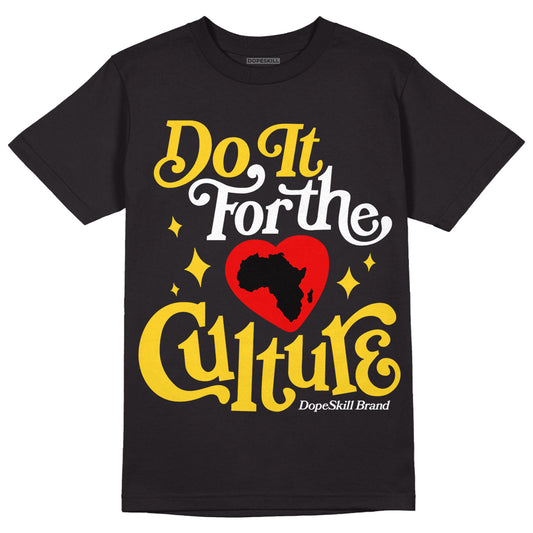 Jordan 4 Lightning DopeSkill T-Shirt Do It For The Culture Graphic Streetwear - Black