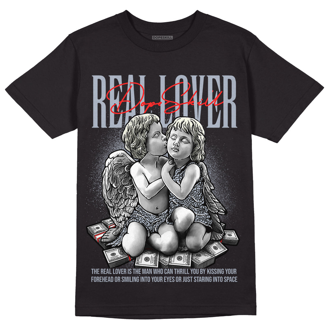 Jordan 3 Retro White Cement Reimagined DopeSkill T-Shirt Real Lover Graphic Streetwear - Black