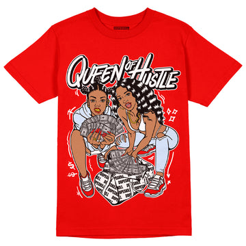 Cherry 11s DopeSkill Varsity Red T-shirt Queen Of Hustle Graphic