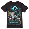 Aqua 5s DopeSkill T-Shirt Show Me The Money Graphic - Black