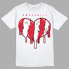 Lost & Found 1s DopeSkill T-Shirt Slime Drip Heart Graphic - White 