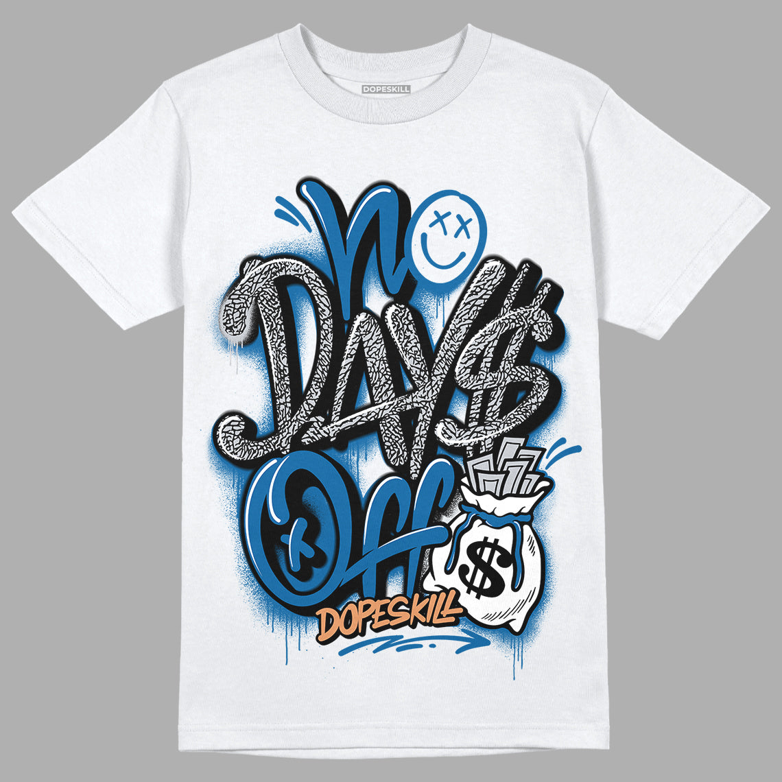 Jordan 3 Retro Wizards DopeSkill T-Shirt No Days Off Graphic Streetwear - White