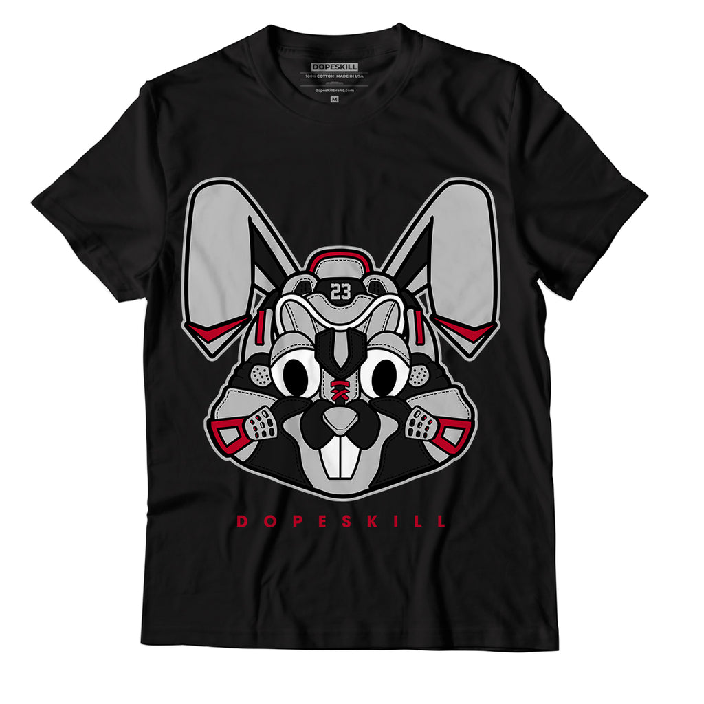 Jordan 9 Particle Grey DopeSkill T-Shirt Sneaker Rabbit Graphic - Black 