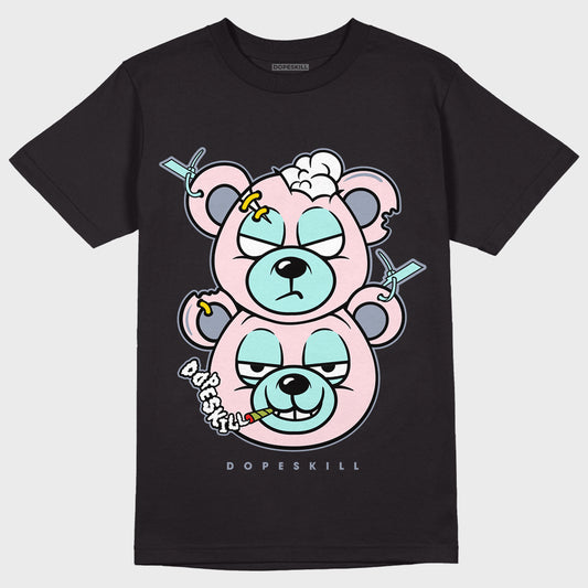 Jordan 5 Easter DopeSkill T-Shirt New Double Bear Graphic - Black