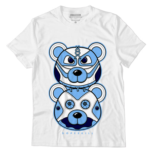 AJ 6 University Blue DopeSkill T-Shirt Leather Bear Graphic