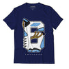 AJ 6 University Blue DopeSkill College Navy T-Shirt Number No.6 Graphic