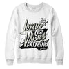 Jordan 4 Military Black DopeSkill Sweatshirt LOVE Graphic - White