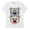 Jordan 4 Sail Canvas DopeSkill T-Shirt Leather Bear Graphic - White 