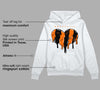 Orange Black White DopeSkill Hoodie Sweatshirt Slime Drip Heart Graphic