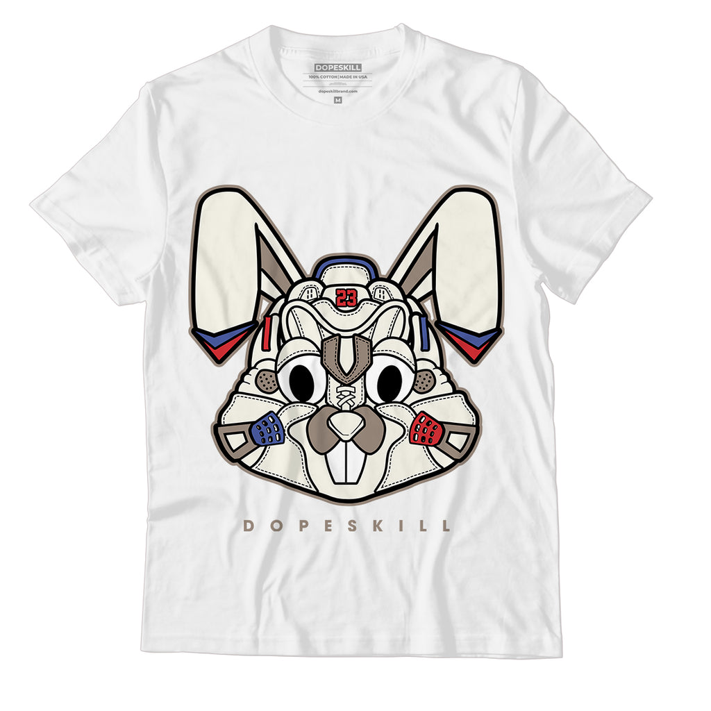 Jordan 4 Sail Canvas DopeSkill T-Shirt Sneaker Rabbit Graphic - White 