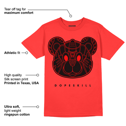 AJ 9 Chile Red DopeSkill Chile Red T-shirt SNK Bear Graphic