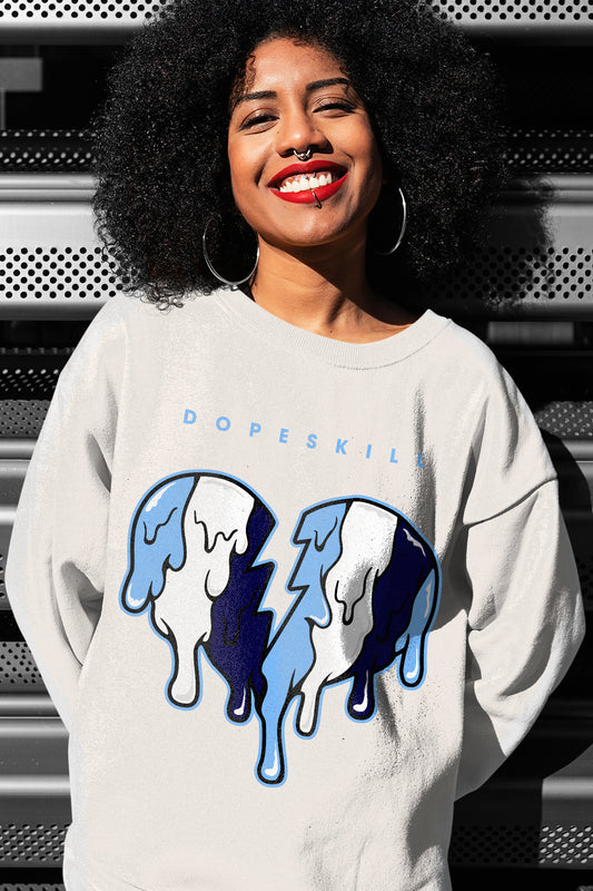 AJ 6 University Blue DopeSkill Sweatshirt Tear My Heart Out Graphic