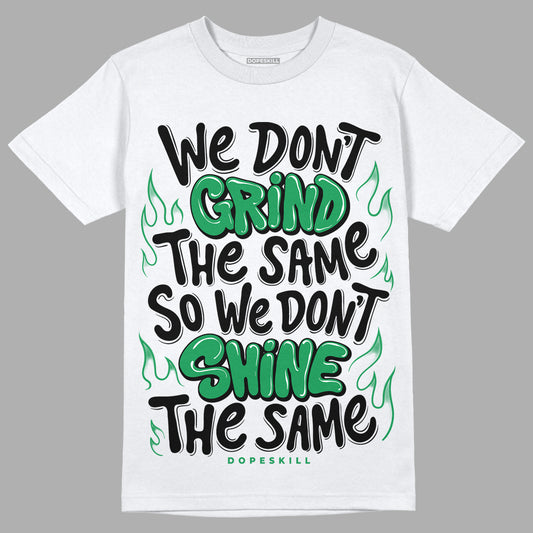 Jordan 1 Low Lucky Green DopeSkill T-Shirt Grind Shine Graphic Streetwear - White