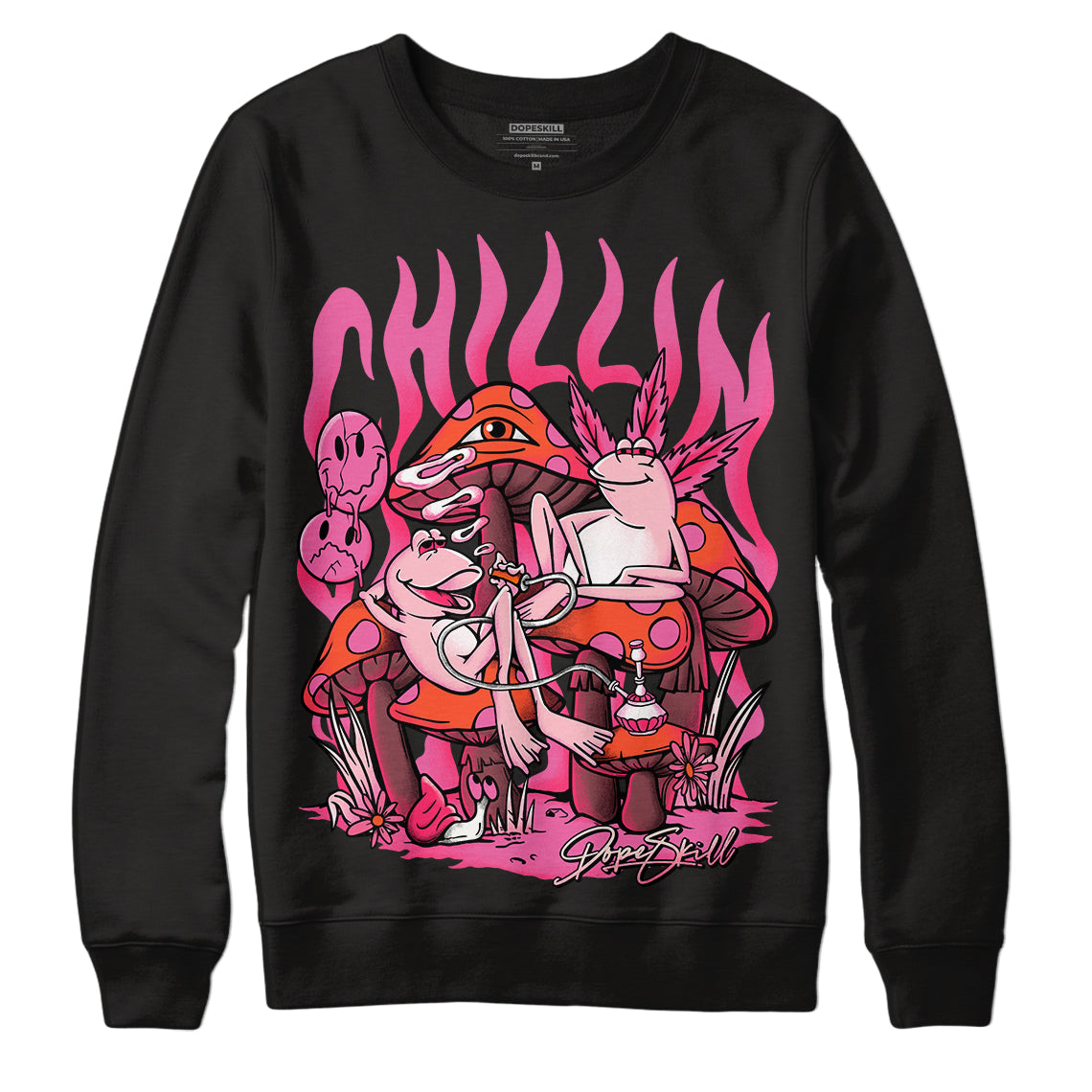 GS Pinksicle 5s DopeSkill Sweatshirt Chillin Graphic - Black