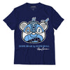 AJ 6 University Blue DopeSkill College Navy T-Shirt Sneaker Bear Head Graphic