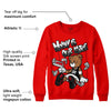 Red Thunder 4s DopeSkill Red Sweatshirt Money Is Our Motive Bear Graphic